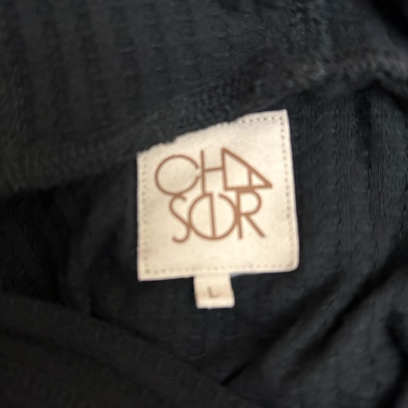 Chaser Black Waffle Knit Hooded Top - Picture 7 of 7